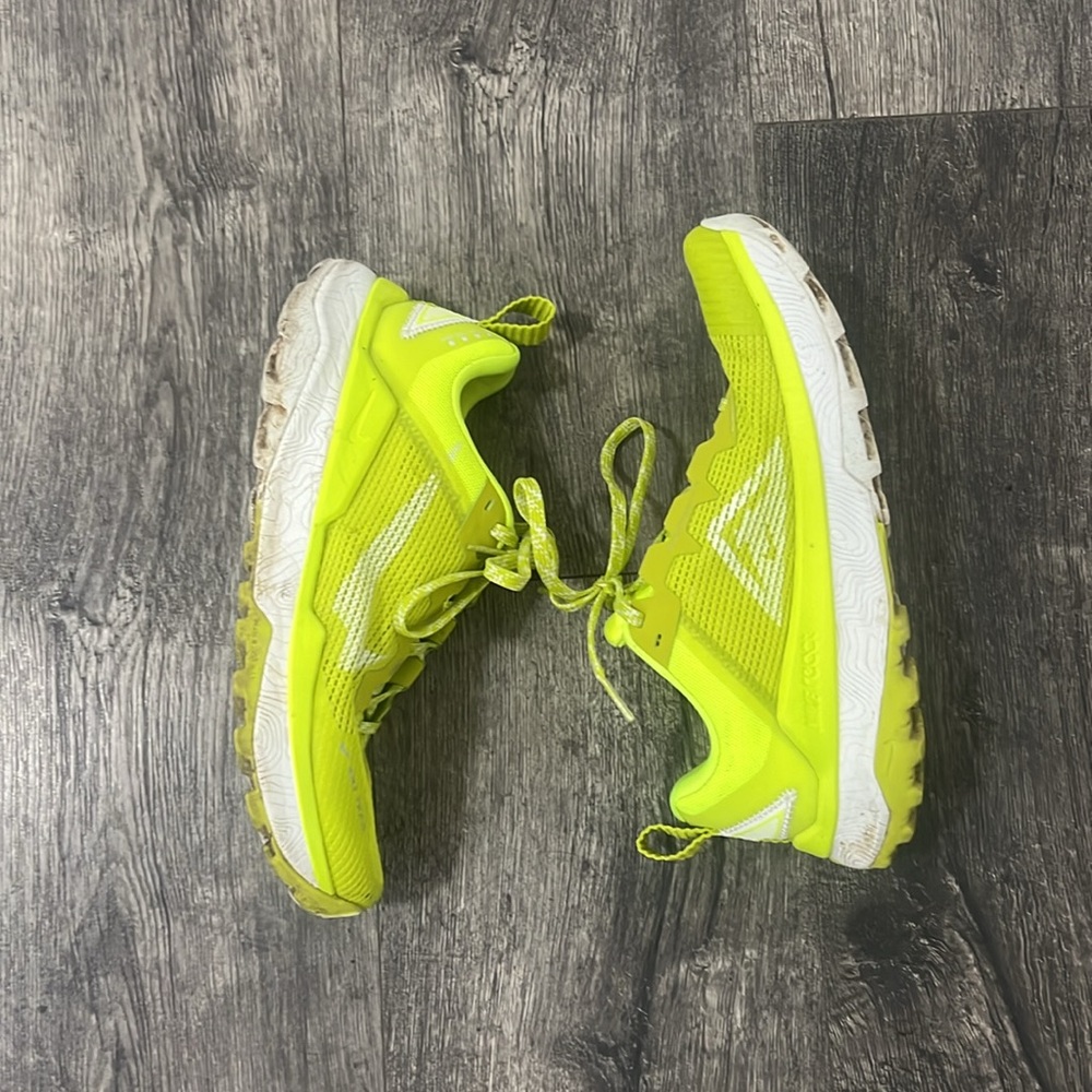 Neon green Nike shoes